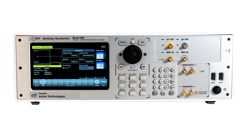 The Berkeley Nucleonics Model 686 flagship arbitrary waveform generator front panel.