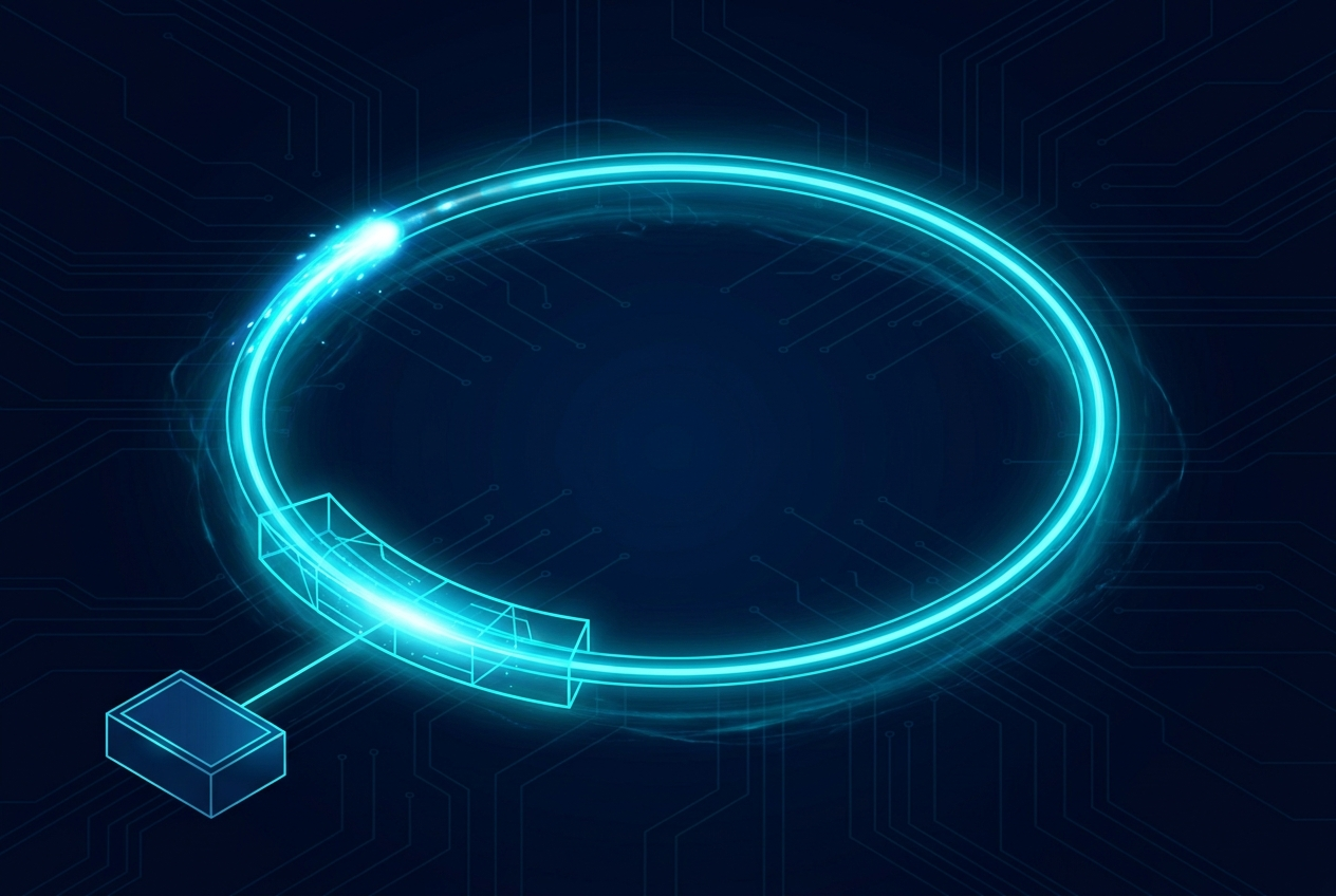 An accelerator ring with a circulating bunch, a kicker magnet, and a timing line showing the kick pulse bracketing the bunch crossing.