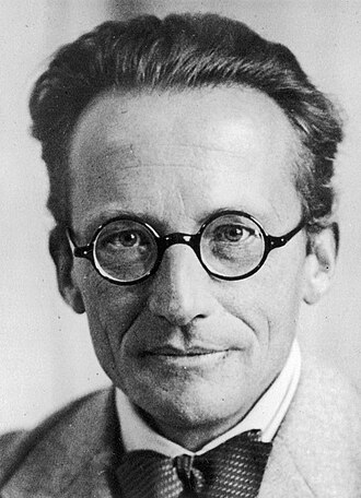Portrait photograph of Erwin Schrodinger.