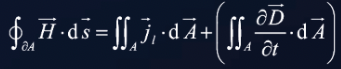 Maxwell's fourth equation in integral form