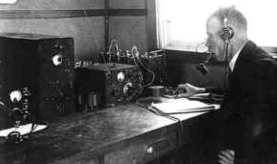 Albert H. Taylor at work at the Naval Research Laboratory