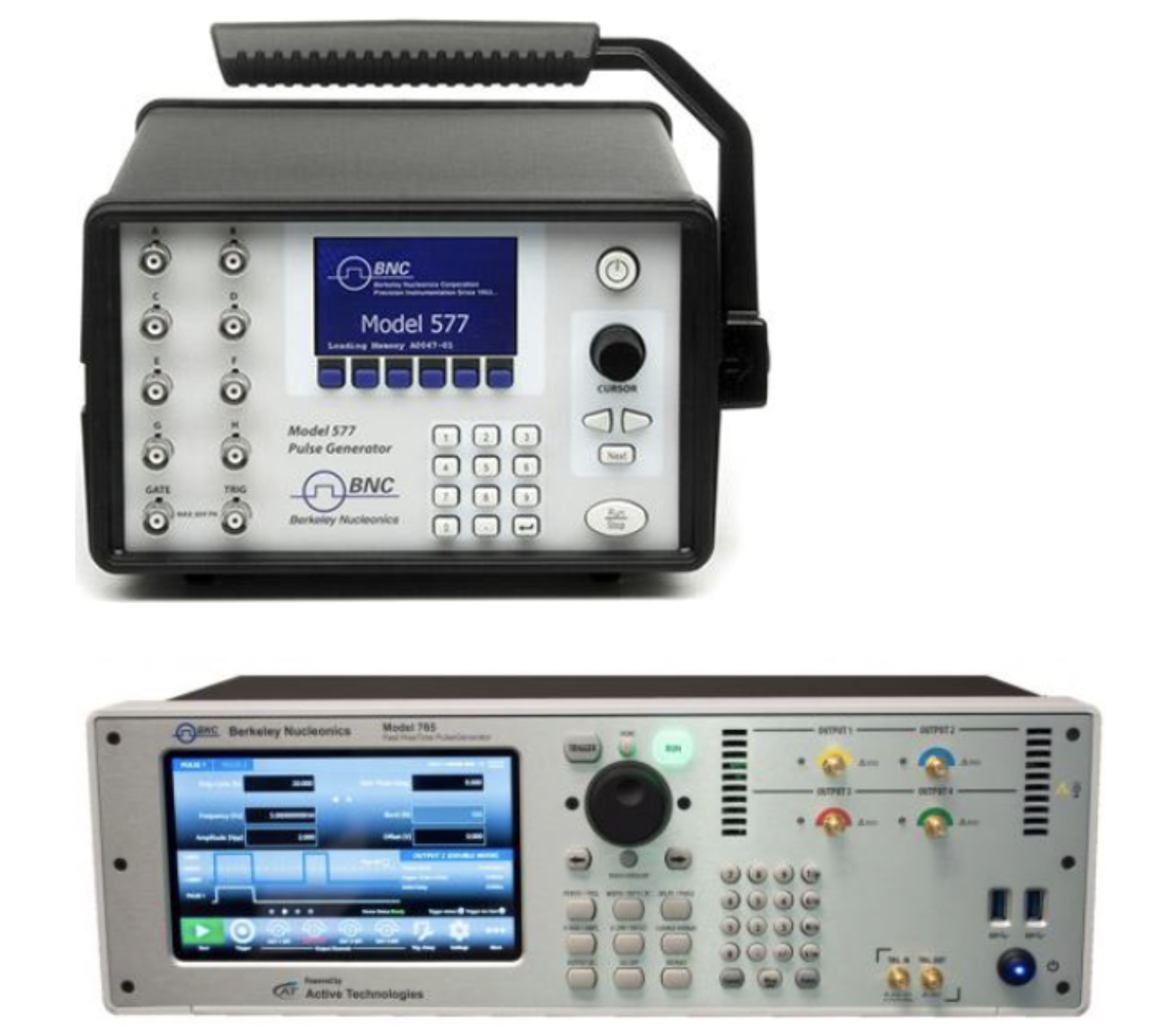 Sample benchtop digital delay and pulse generators