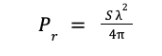 Equation for received power as a function of power density