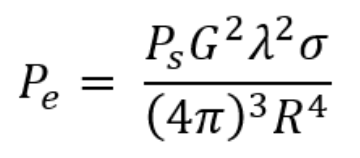 Simplified equation for received power after substituting antenna area