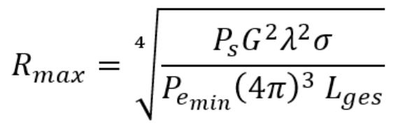 Radar equation extended with a total loss factor