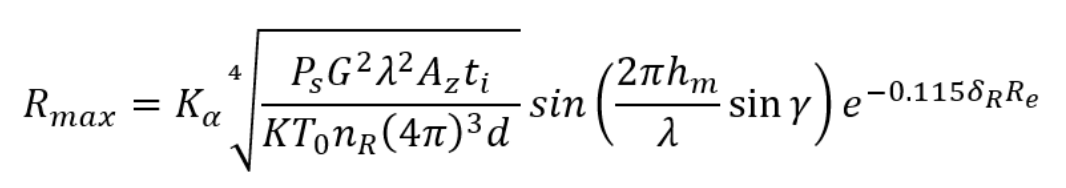 Extended radar equation including earth surface terms