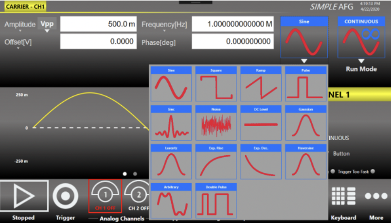 Modulation example from the Model 645.