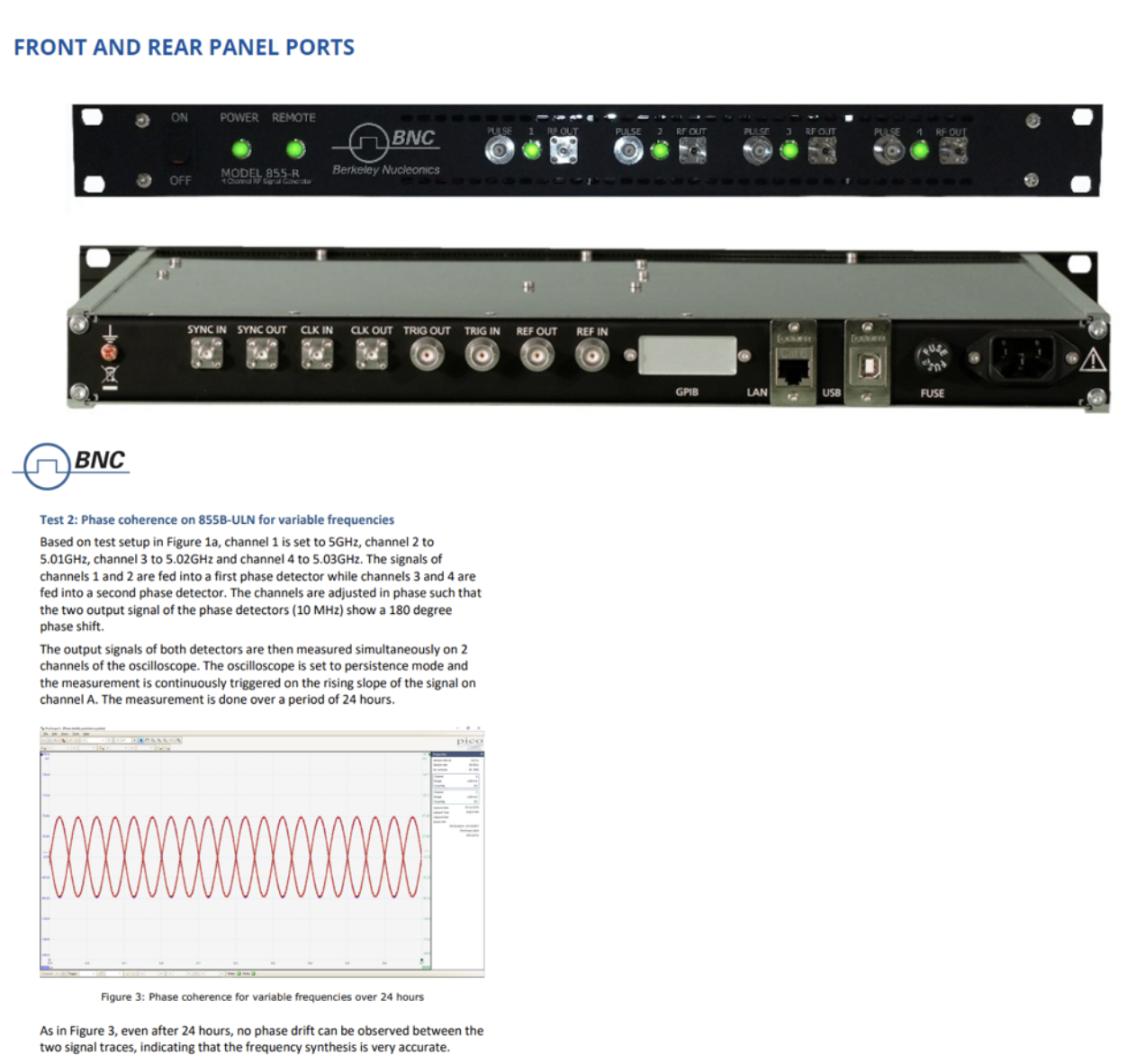 Coherent signal source for radar test