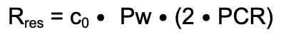 Range resolution formula with pulse compression ratio