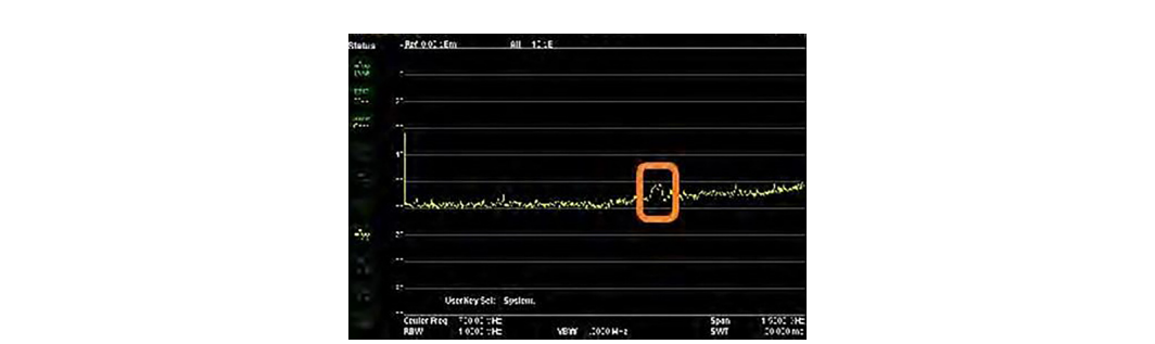 Band-pass filter trace before scaling