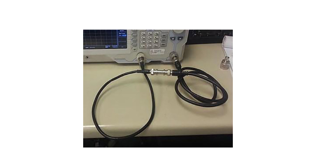Cable under test connected
