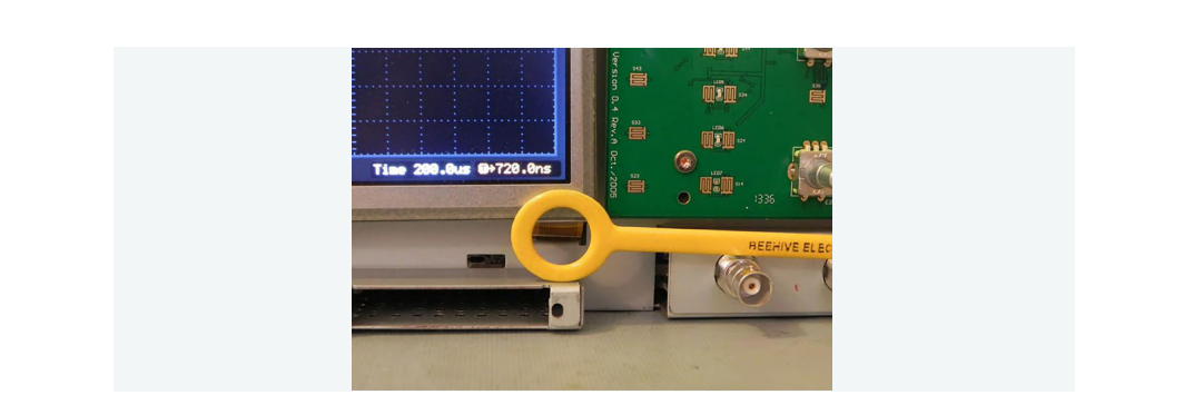 Measuring a display ribbon cable with an H field probe
