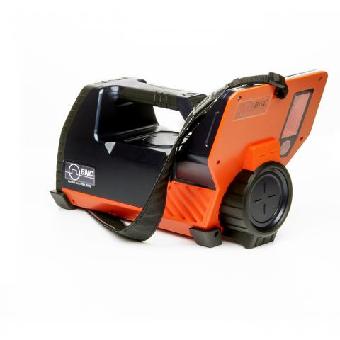 The SAM 950, higher-volume handheld with internal CeBr/LaBr or NaI scintillator (3×3 in option), integrated GPS, and N42.42-compliant spectrum export, the SAM family's highest-sensitivity portable.
