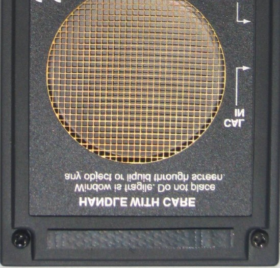 BNC palmRAD 907, a 2-inch pancake-GM survey meter that detects alpha, beta, gamma, and X-ray. The kind of unit operators carry alongside a RIID for quick dose checks and contamination surveys.