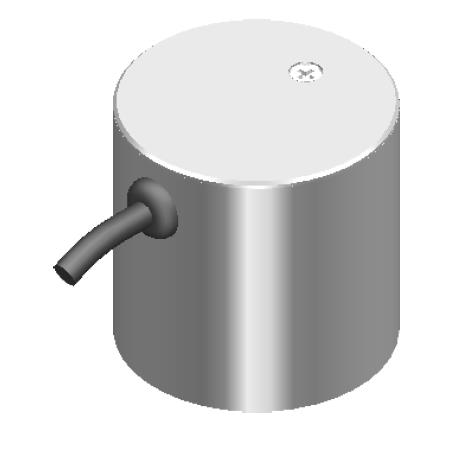 A photodiode-coupled detector render with the preamplifier output cable.