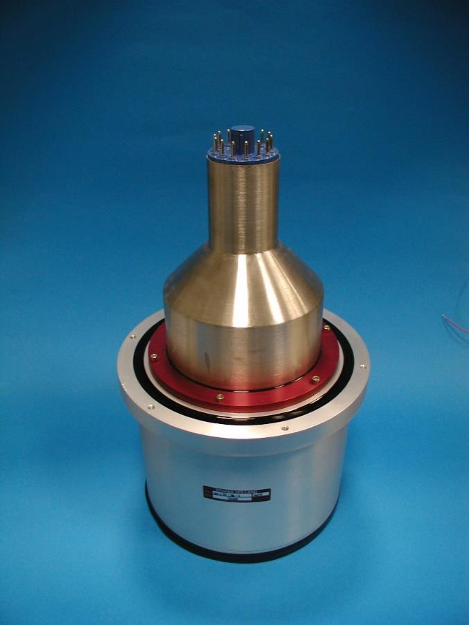 A low-background detector head render.