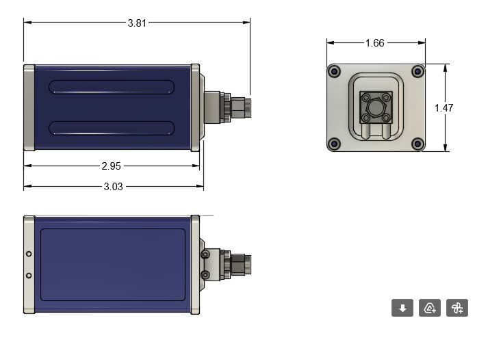 Model 12100 Series outline drawing, new chassis