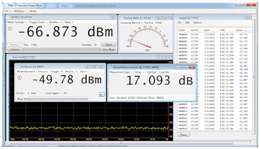 BNC PowerEye Precision Power Meter software interface