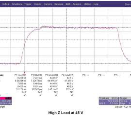 High-Z load at 45 V output pulse shape