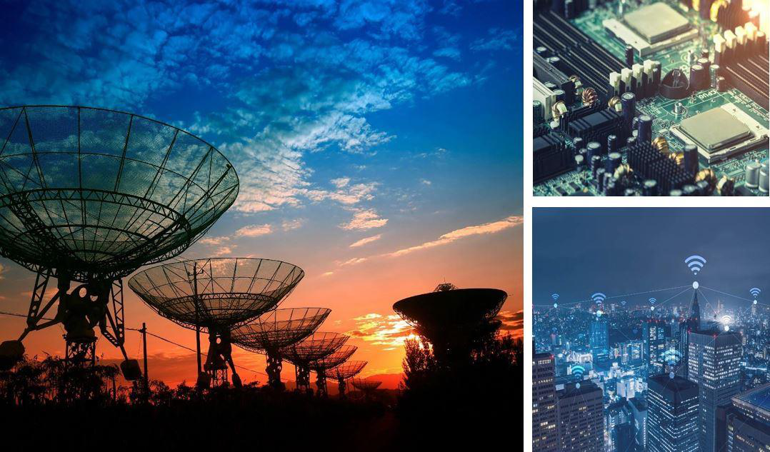 Aerospace, satellite and RF application imagery for the Model 835 signal generator
