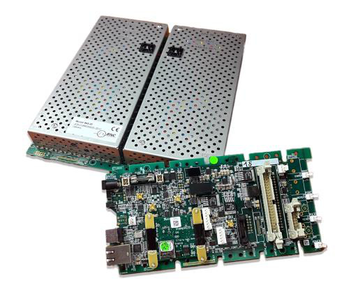 Model 845-OEM board-level microwave signal generator module with RF shielding cans