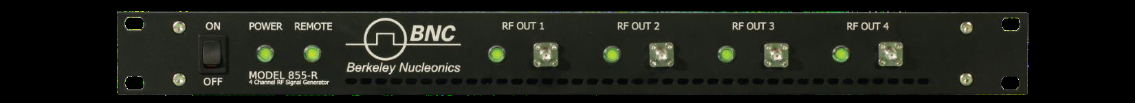 Model 855-R four-channel front panel with power, remote and RF output connectors