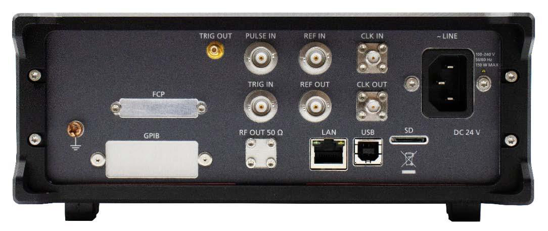 Model 870A single-channel desktop enclosure rear panel
