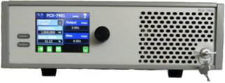 Berkeley Nucleonics PCX-7401 Pulsed Precision Current Source front panel with color LCD touchscreen and output enable key switch