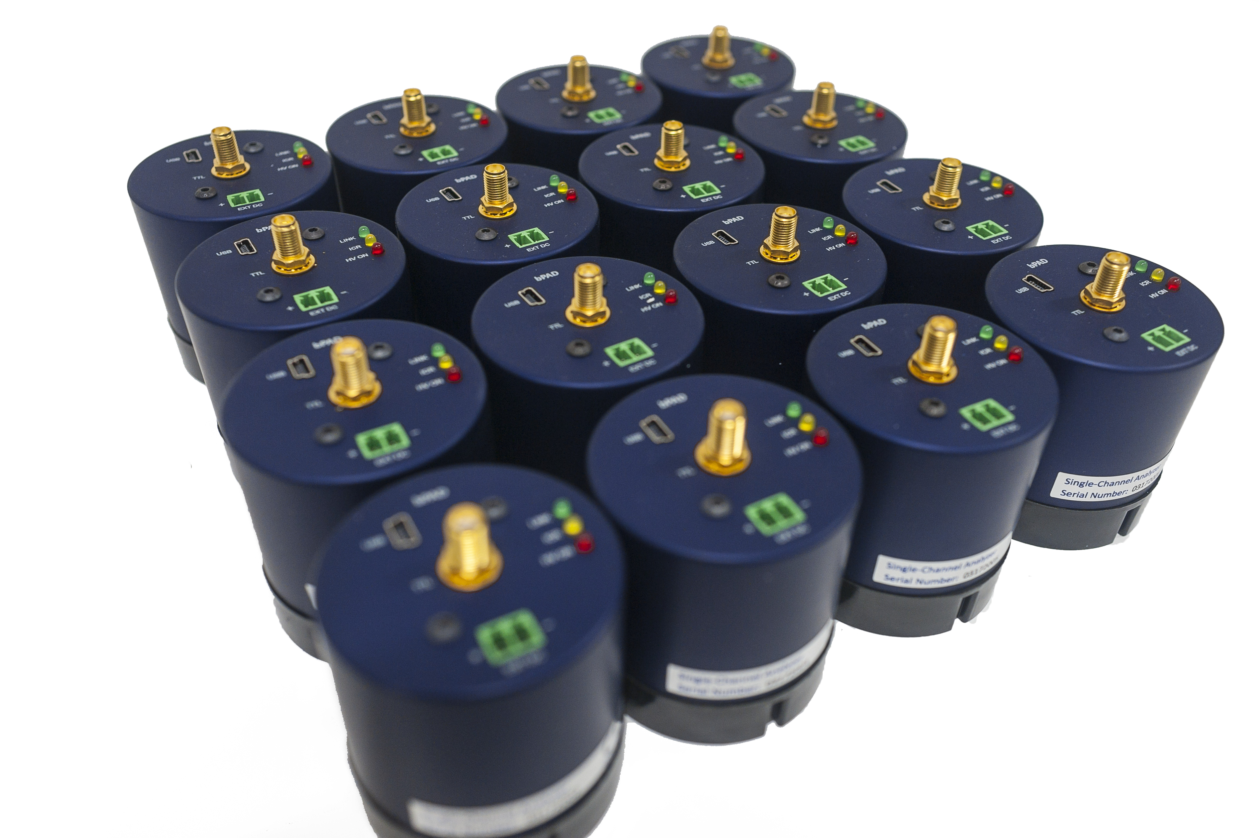 Array of bPAD compact single channel analyzer units