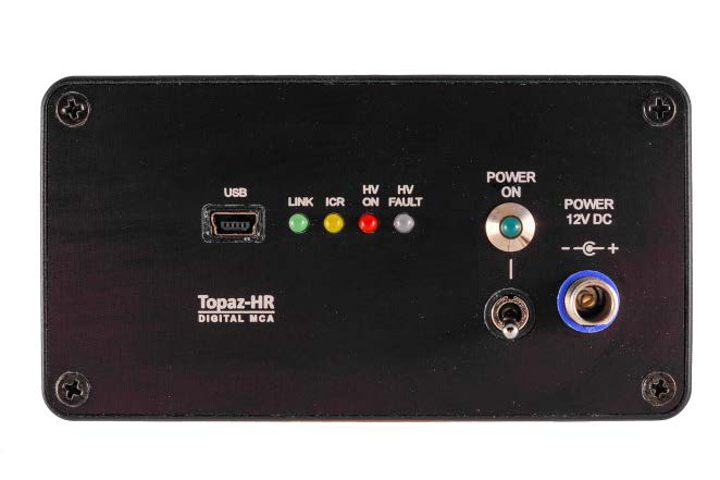 TOPAZ-HR front panel connectors and indicators
