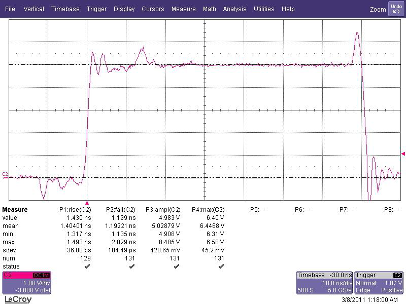 AT45 Low Z 5V output oscilloscope capture