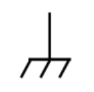 Frame or chassis terminal symbol