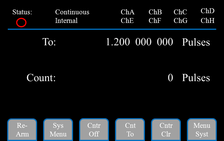 577 menu setting the Osc source and T0 rate