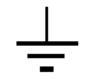 Earth ground terminal symbol