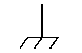 Frame or chassis terminal symbol