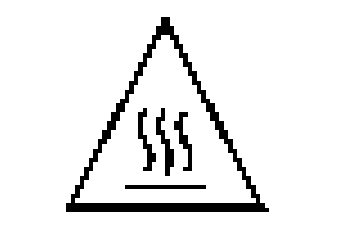 Caution hot surface symbol
