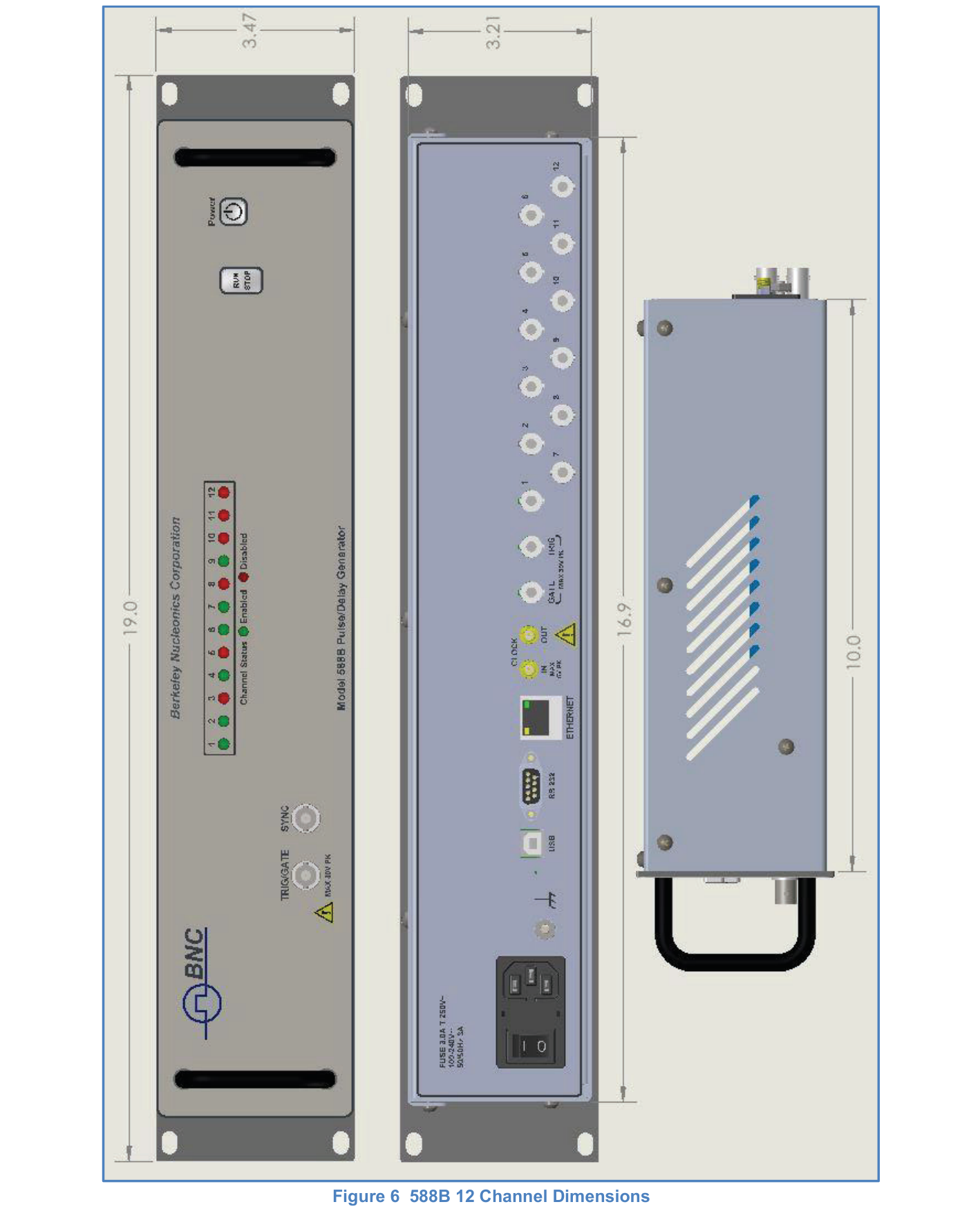 Figure 6. 588B 12 Channel Dimensions