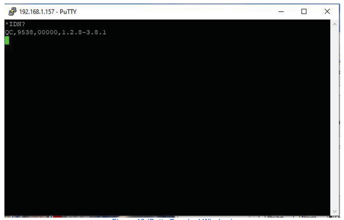 Figure 18. Putty Terminal Window.