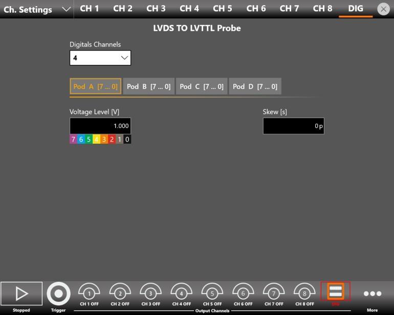 Digital Channels settings page