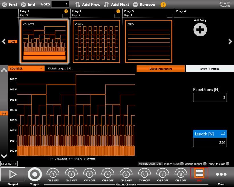 Digital channel parameters: Voltage Level and Skew