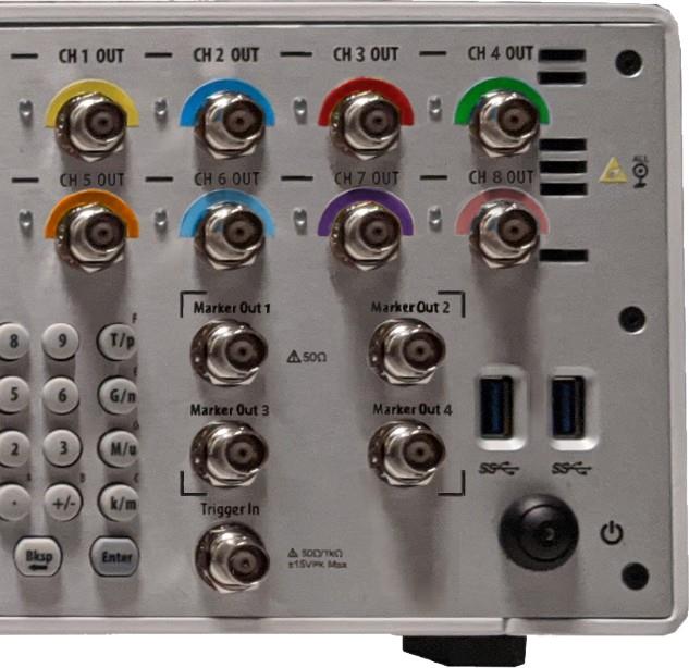 Front-panel power button on the Model 675