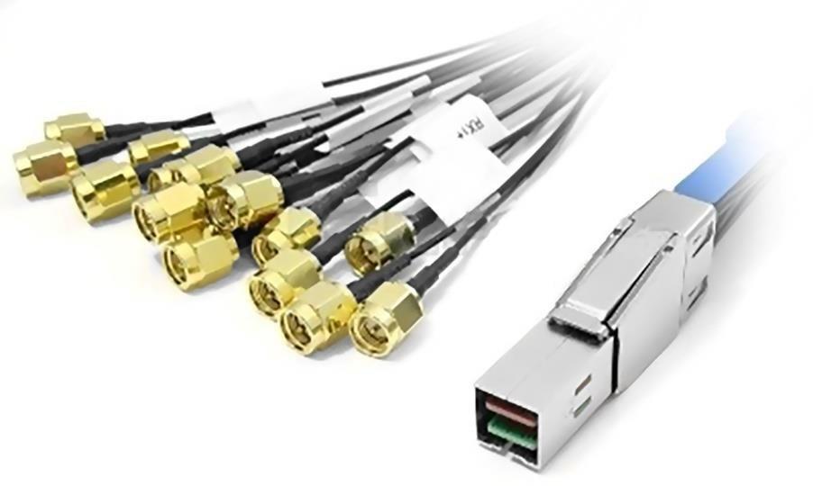 AT-LVDS-SMA8 Mini-SAS HD to 16 SMA cable adapter