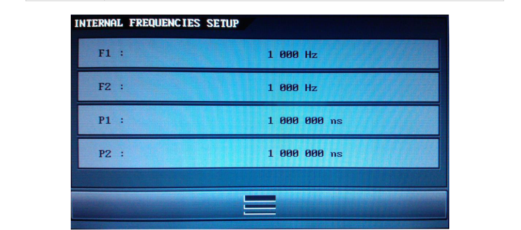 Frequency settings