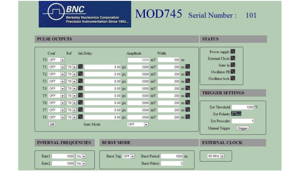 Web configuration page