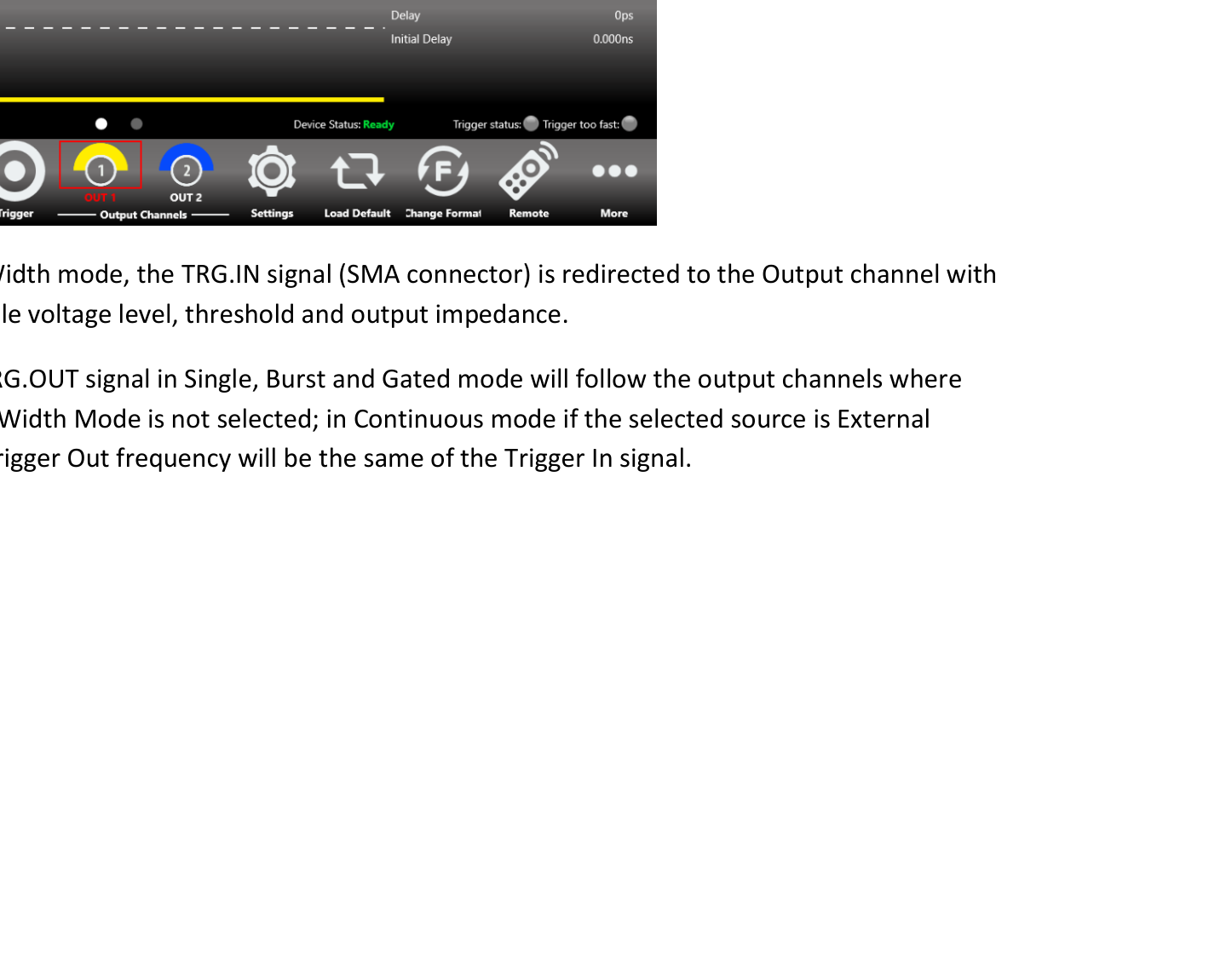 SimpleRider External Width Mode screen