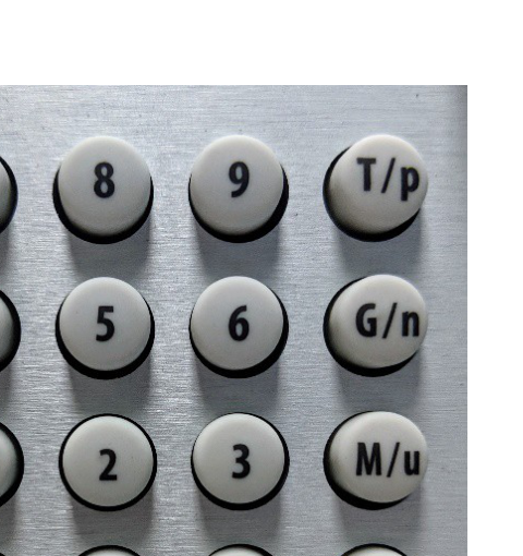 Model 765 front-panel physical numeric keypad