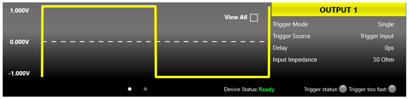 Graph area with status indicators