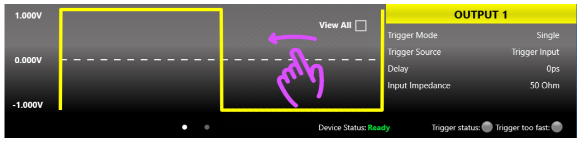 Graph area in combined pulse mode