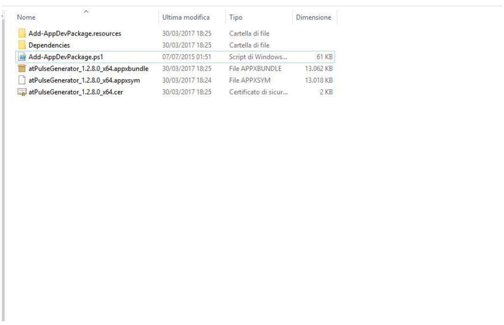Setup package contents in Windows file explorer