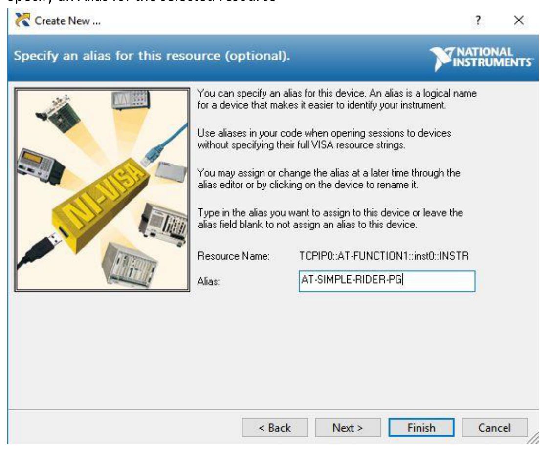 Select the Model 765 LAN resource